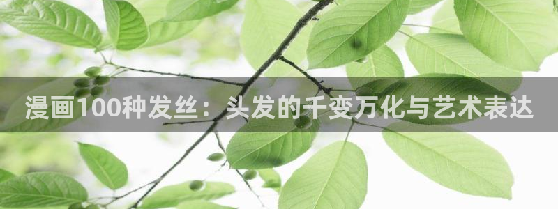爱看漫画app官方应用下载最新版：漫画100种发丝：头发的千变万化与艺术表达